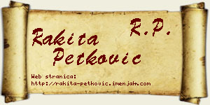 Rakita Petković vizit kartica
